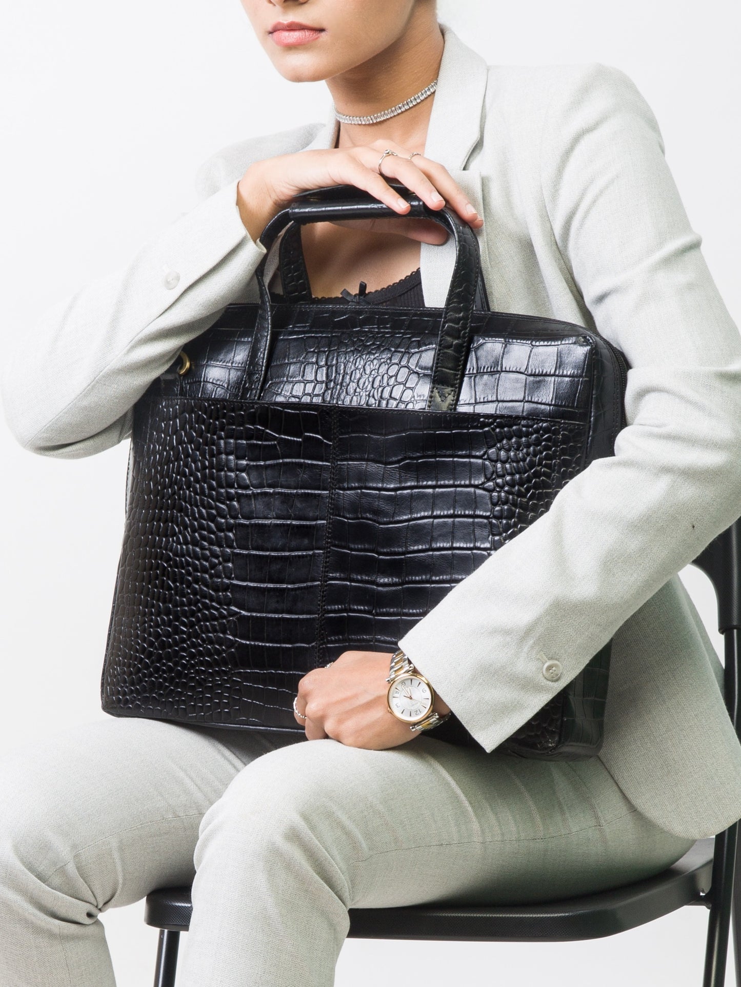 Night Tide Black Unisex Office Bag