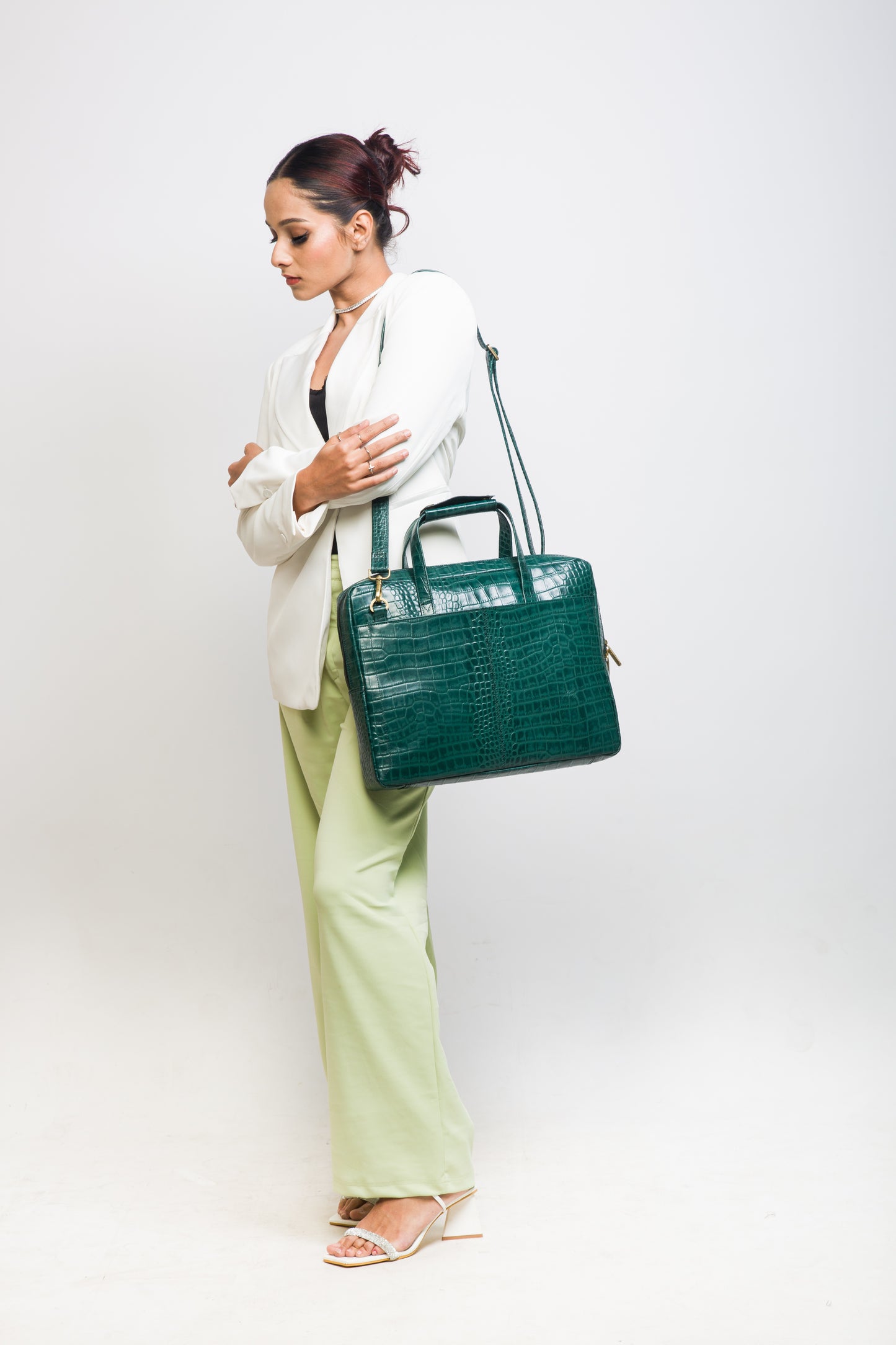 Green Unisex Office Bag